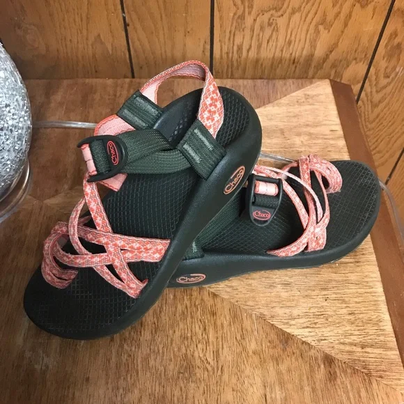 Chaco" Sandals Size-W7 Orange -Good Condition - Picture 1 of 12